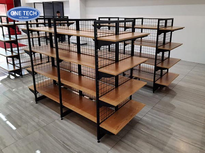 Lý do nên sử dụng giá kệ khung sắt mặt gỗ đôi lưng lưới