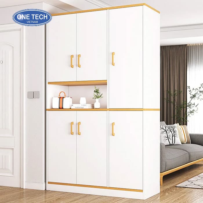 Kệ tủ giày vách ngăn phòng khách tại chung cư