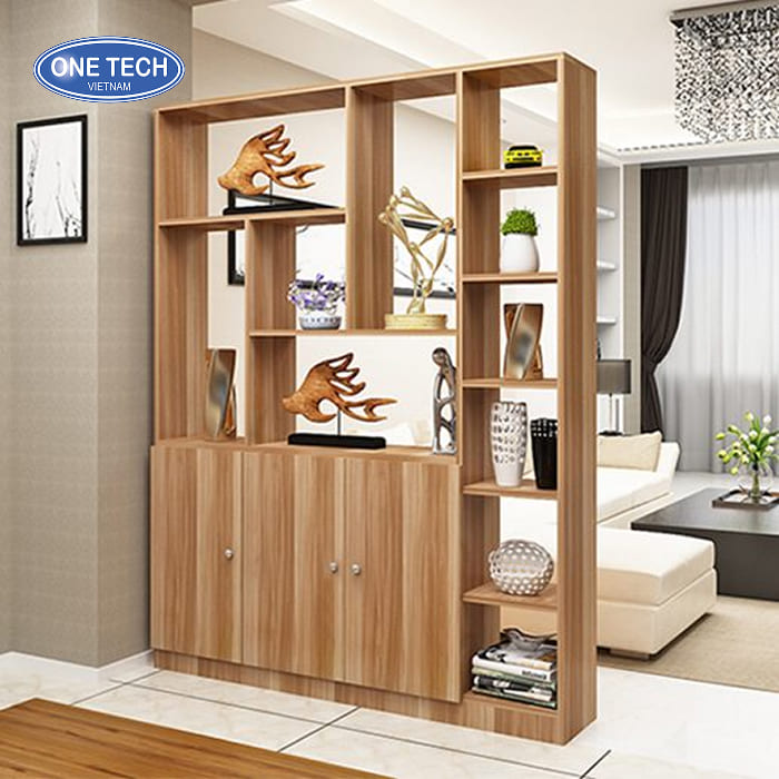 Công dụng vượt trội của kệ gỗ vách ngăn phòng khách