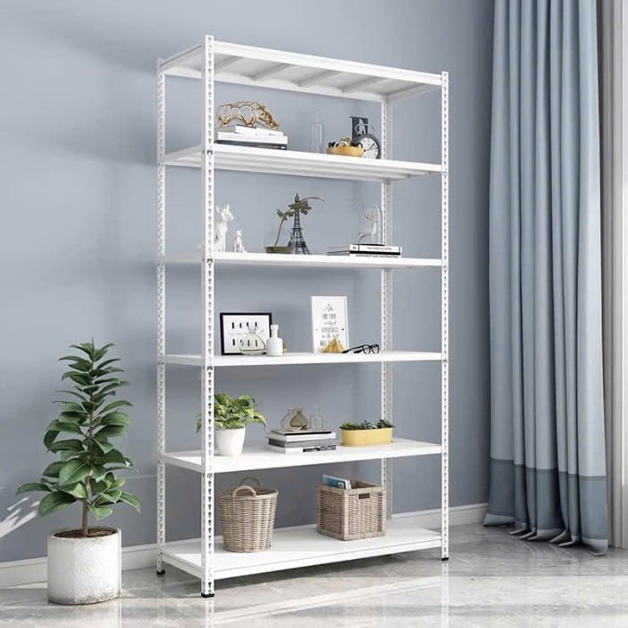 Kệ trang trí phòng khách 5 tầng màu trắng