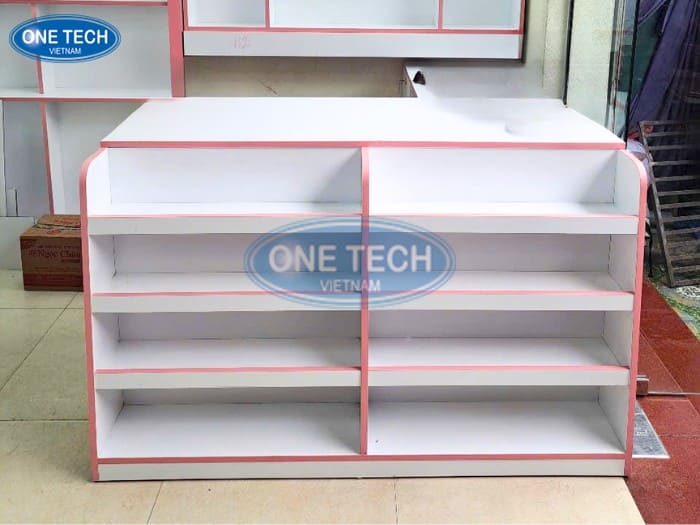 Kệ trưng bày trắng phố hồng có đèn led 04