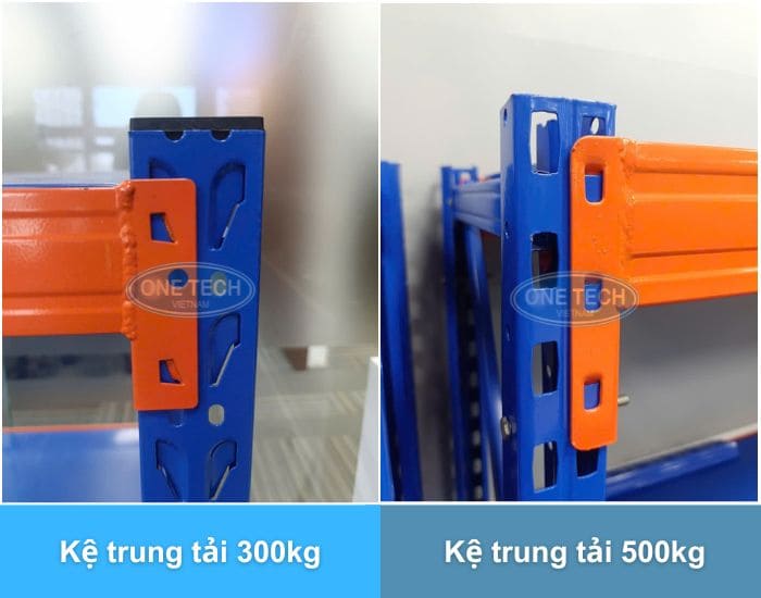 Điểm khác nhau của kệ trung tải 300kg so với trọng tải khác