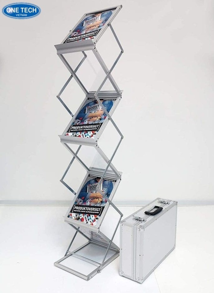 Kệ ziczac đựng catalogue