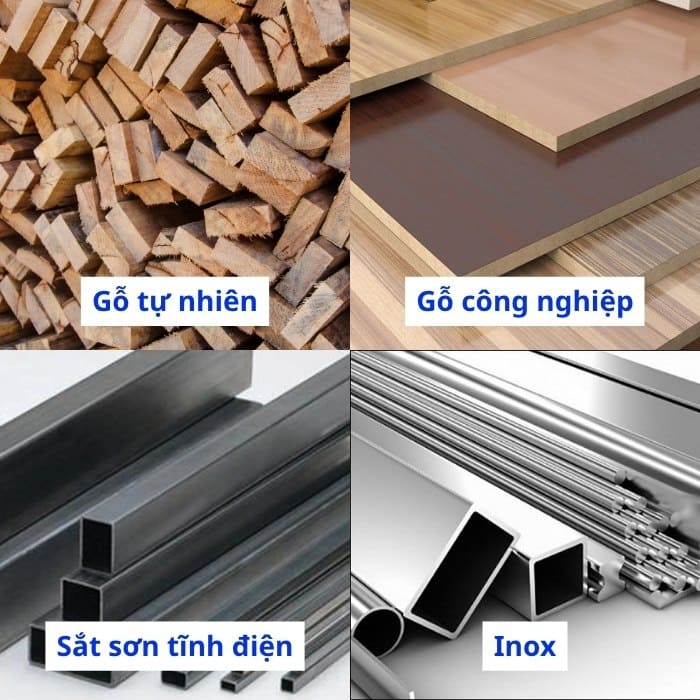 Các chất liệu dùng sản xuất kệ rượu treo tường