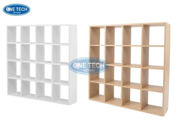 Kệ gỗ chia ô thích hợp để cặp sách tại lớp học