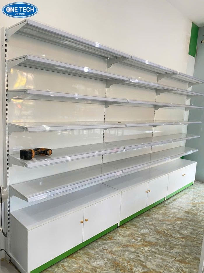 Kệ siêu thị kèm tủ tiện lợi