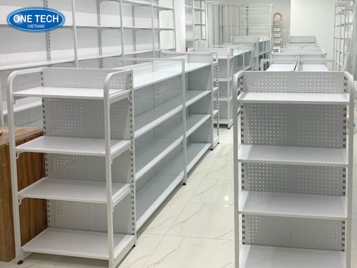 Kệ để sách bằng sắt khung hộp bo góc