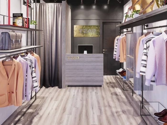 Quầy thu ngân shop thời trang mini dài 1m đẹp