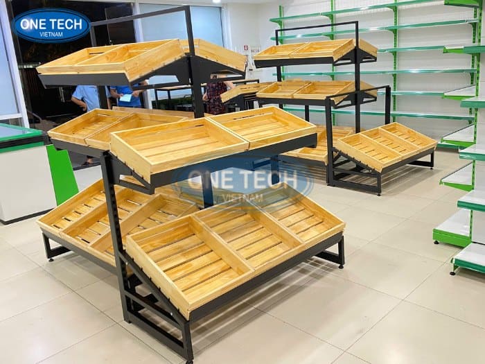Kệ siêu thị trưng bày rau củ quả