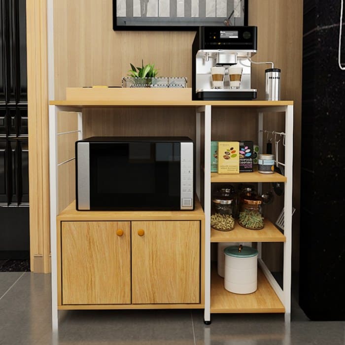 Kệ xoong nồi bằng gỗ kèm tủ 
