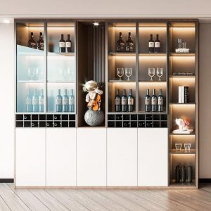 Tủ rượu phòng khách thiết kế tiện lợi