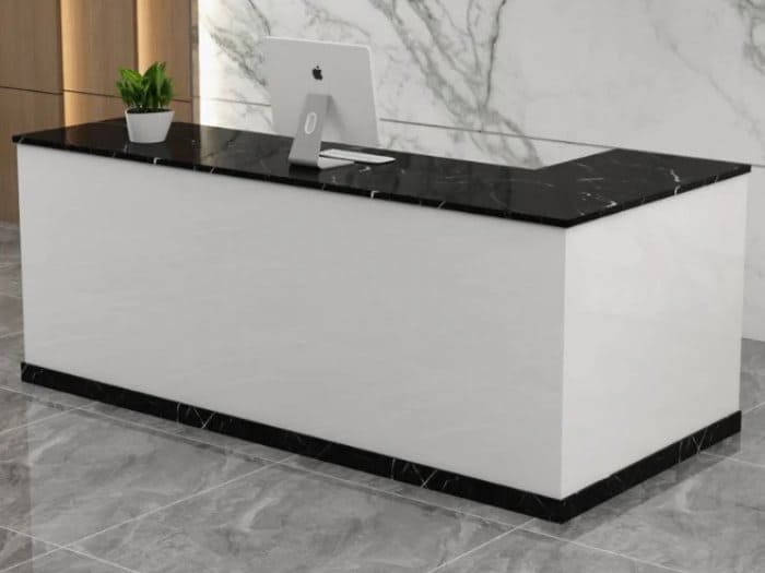 Bàn thu ngân shop mỹ phẩm hình chữ L