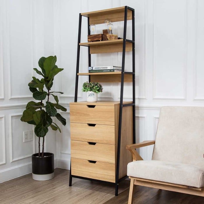 Kệ kèm tủ thông minh công dụng 2 trong 1