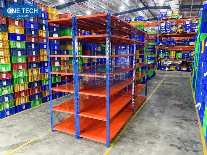 Kệ sắt V lỗ loại đặc biệt chịu tải tối đa 100kg/tầng