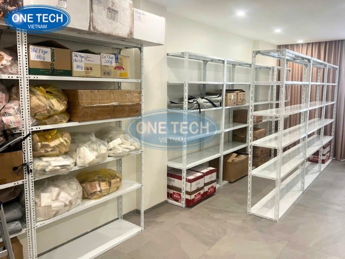 Kệ sắt V lỗ tiêu chuẩn chịu tải 50 - 80kg/tầng