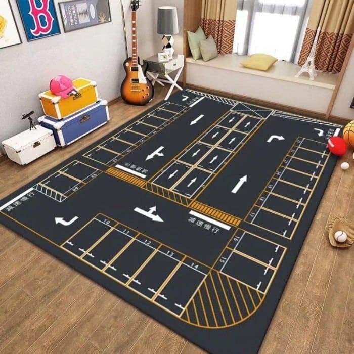 Thảm tập bò in đường đua xe cho bé chơi