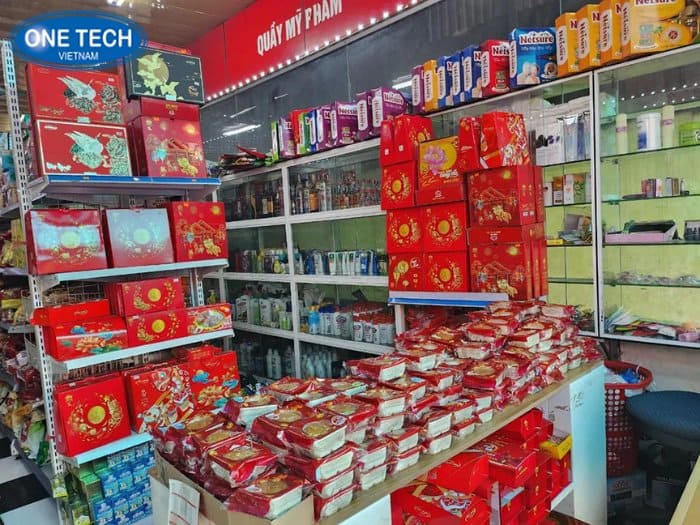 Kệ lưng lưới để bánh trung thu tiện lợi
