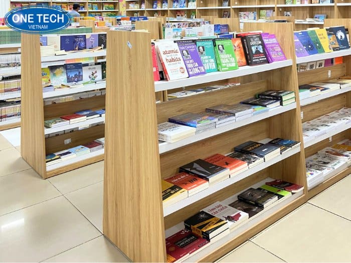 Kệ sách để thư viện bằng gỗ bền