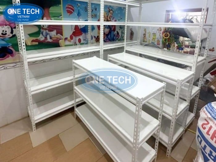 Kệ v gài màu trắng 