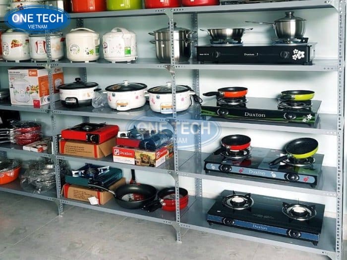 Kệ sắt v lỗ đựng xoong nồi