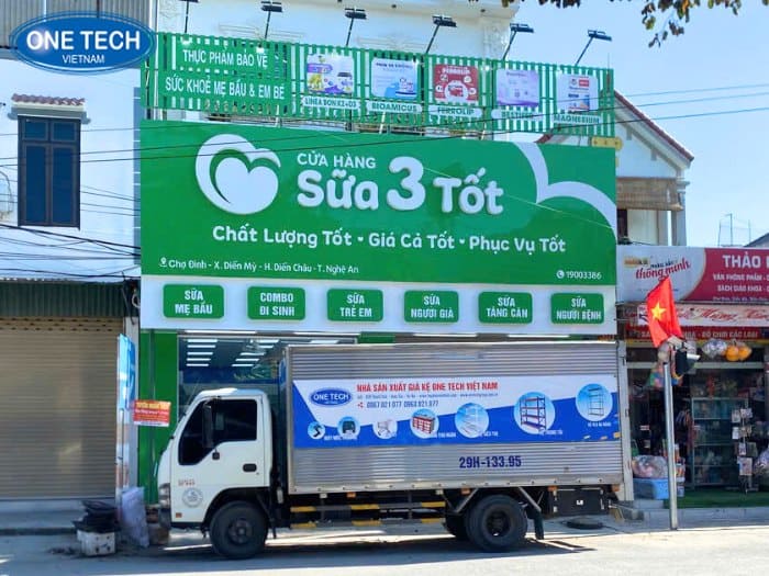 Lắp đặt kệ cho hệ thống Sữa 3 Tốt