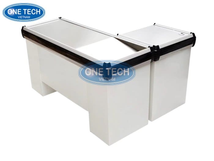 Quầy tính tiền kim loại màu trắng