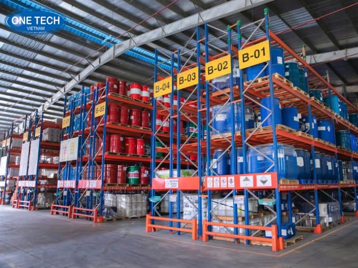 Kệ thùng phi chuyên dụng cho hóa chất và dung môi