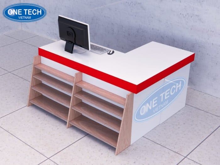 Quầy chữ L dùng trong khu vực thanh toán
