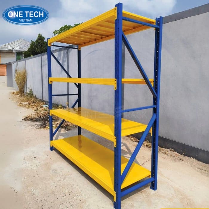 Kệ màu vàng kết hợp màu xanh