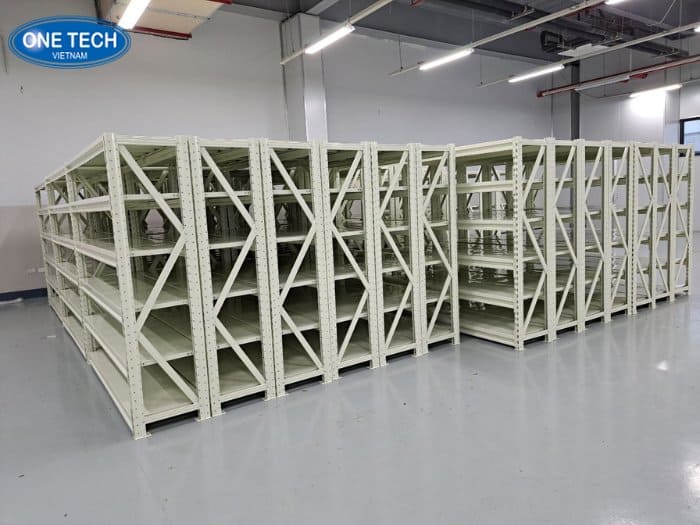 Kệ 6 tầng màu trắng kem