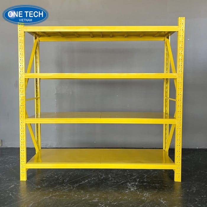 Kệ trung tải 4 tầng màu vàng