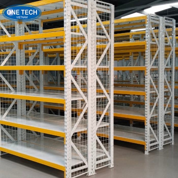 Kệ trung tải kết hợp màu vàng trắng