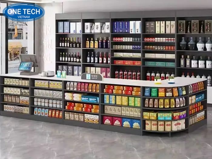 Quầy thu ngân cho cửa hàng hiện đại 