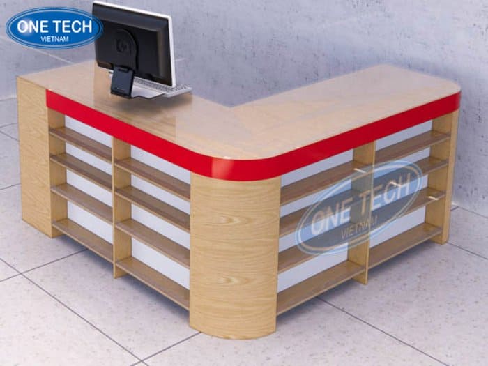 Quầy thu ngân gỗ chất liệu bền đẹp