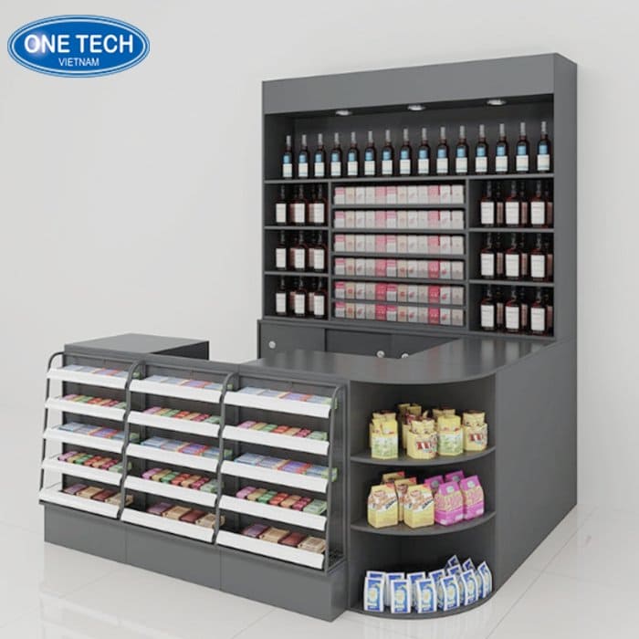 Quầy thu ngân màu xám 08