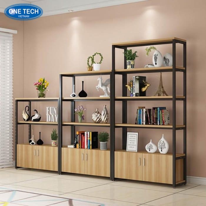 Công dụng khi thiết kế kệ trưng bày tích hợp tủ