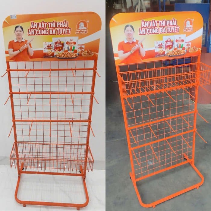 Kệ sắt mini quảng cáo