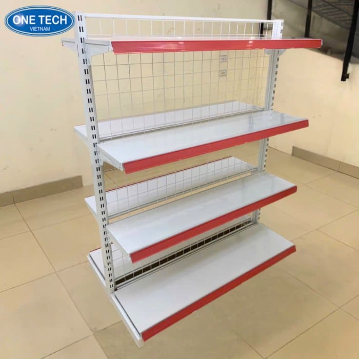 Kệ siêu thị cỡ nhỏ thiết kế lưng lưới
