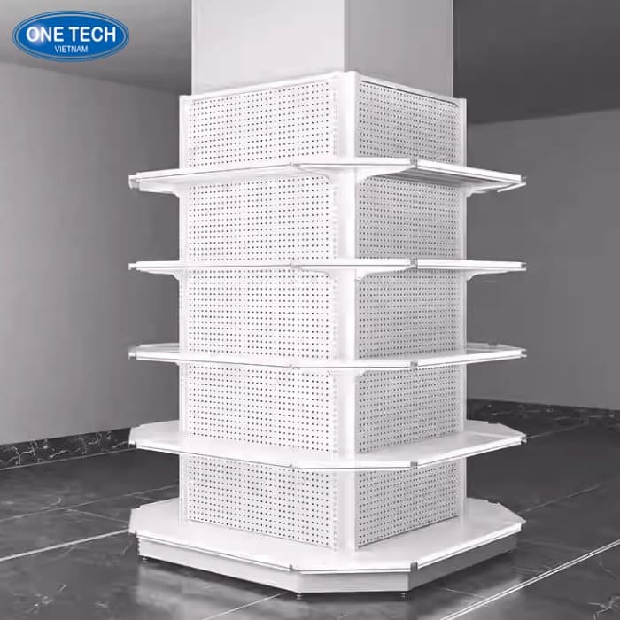 Kệ trưng bày ốp cột trụ kim loại