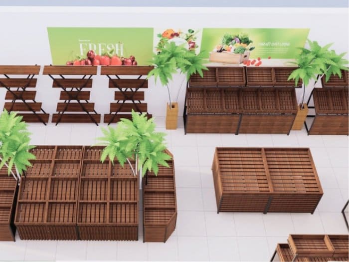 Phác thảo bố trí các khu vực trong cửa hàng