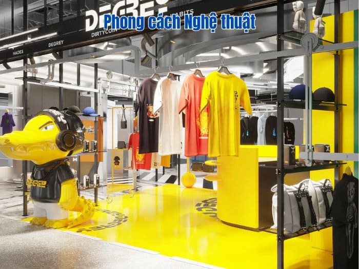 Phong cách nghệ thuật setup cửa hàng thời trang