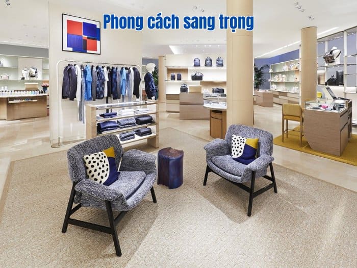 Phong cách sang trọng cho cửa hàng quần áo