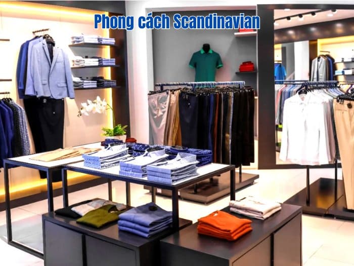 Phong cách thiết kế cửa hàng quần áo Scandinavian