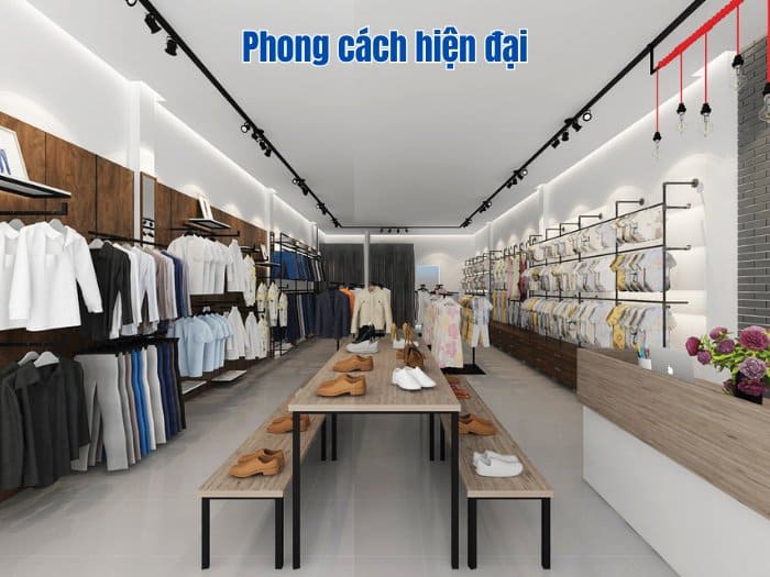 Phong cách thiết kế cửa hàng thời trang hiện đại