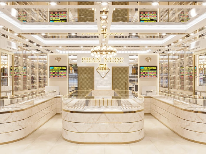 Quy trình thiết kế cửa hàng trang sức chuyên nghiệp