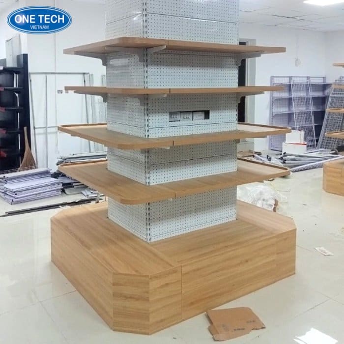 Hình ảnh thực tế của kệ thiết kế ốp cột trụ 03