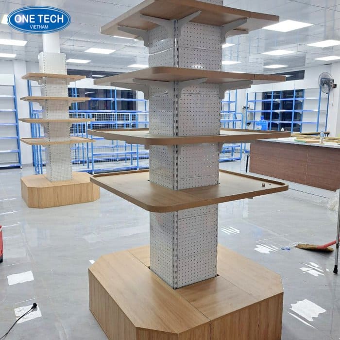 Hình ảnh thực tế của kệ thiết kế ốp cột trụ 04