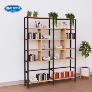 Kệ trưng bày mặt gỗ nhiều ngăn 01