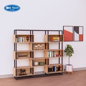 Kệ trưng bày nhiều ô vuông trưng bày gọn 01