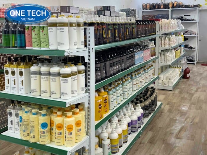 Kệ bày sữa tắm cho cửa hàng, siêu thị tối ưu không gian